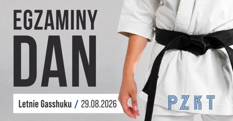 Egzaminy na stopnie mistrzowskie 1–6 Dan 29.08.2026, Giżycko